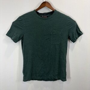 Buttercloth Icy Cotton T-Shirt Crew Neck Tee Mens Small Green Stretch Pocket